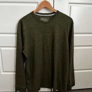 Eddie Bauer Men's Olive Long Sleeve Tee